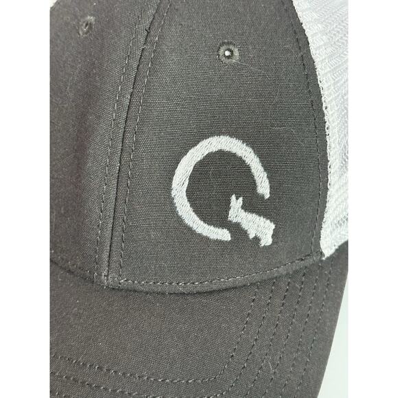 The North Face Mesh Trucker Snapback Hat Outdoors Embroidered Gray White EUC‎ - Picture 2 of 10